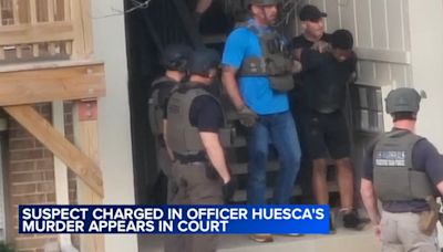 CPD Officer Luis Huesca shot 10 times, prosecutors say, as murder suspect appears in court