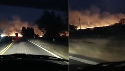 Un gran incendio forestal se reportó en Corrientes y los brigadistas intentan impedir la expansión del fuego