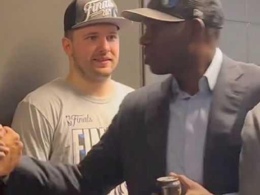 Mavs' Michael Finley Took Luka Doncic's Beer Away After Conference Finals Win