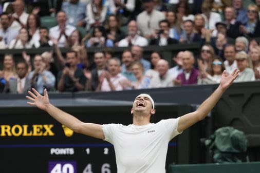 American Taylor Fritz turns tables on Alexander Zverev and Novak Djokovic gets into it with the crowd at Wimbledon - The Boston Globe