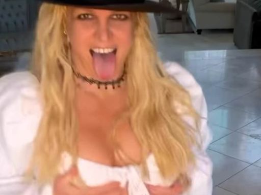 Britney Spears brings back her favorite white crop-top in dance video