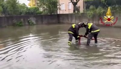 Intensas lluvias y granizadas causan graves inundaciones en el norte de Italia