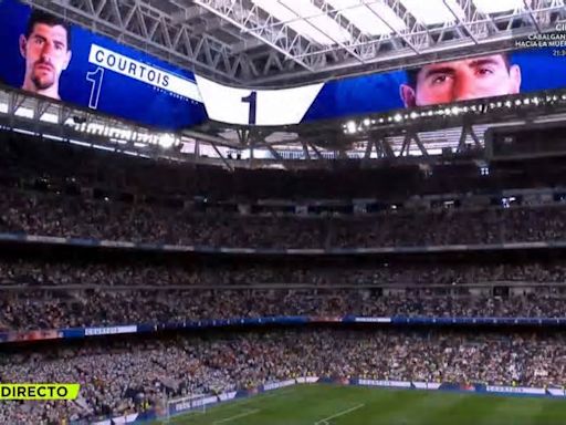 Así ha sido el espectáculo del videomarcador 360º del nuevo Bernabéu con la alineación del Madrid