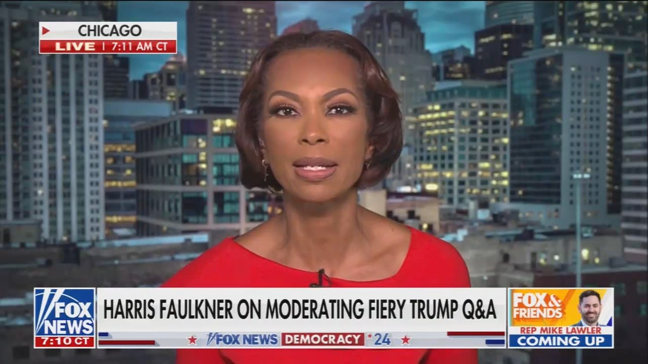 Fox News anchor Harris Faulkner attacks her NABJ panel co-moderator in defense of Trump's performance