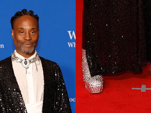 Billy Porter Dazzles in Crystal-Embellished Louboutin Platform Boots at 2024 White House Correspondents Dinner