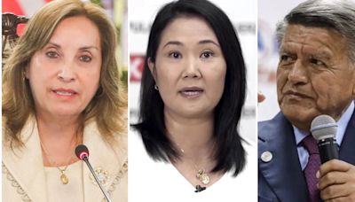 Dina Boluarte, Keiko Fujimori y César Acuña alcanzan el mismo poder en Perú, según encuesta