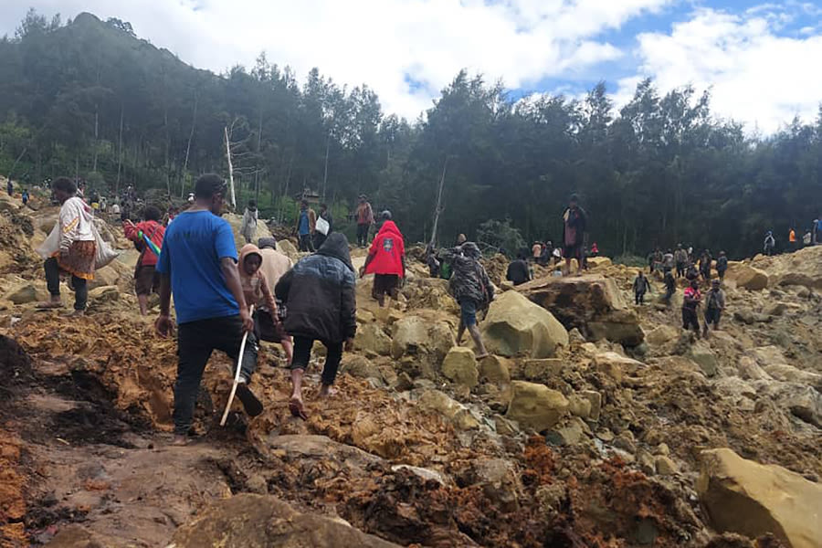 Over 100 feared dead in landslide in remote part of Papua New Guinea, with rescue efforts underway