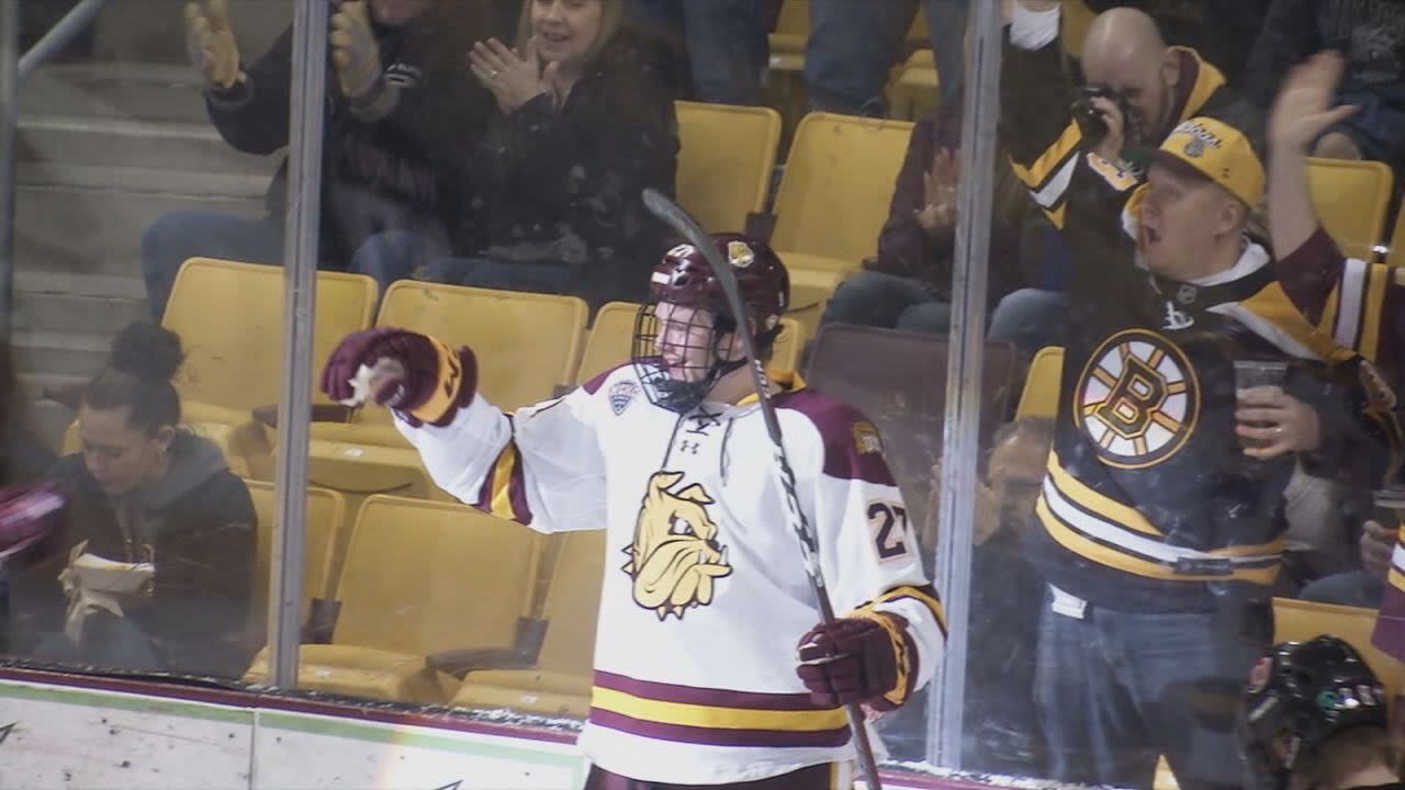 UMD's Riley Tufte Departs Avalanche for Bruins on Day 1 of Free Agency - Fox21Online