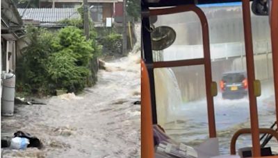 日本關東午後暴雨 多地區淹水發布土石流警報