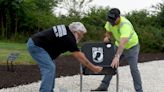 Plain Township installs new memorial chair at Veterans Park to honor MIAs/POWs