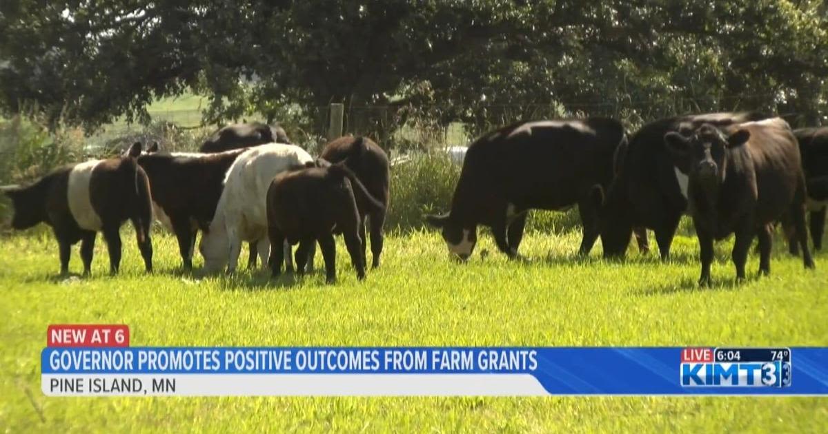 Gov. Tim Walz stops by Pine Island Farm to highlight the benefits of Beginning Farmer programs