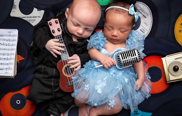 Newborns Johnny Cash and June Carter reunite for adorable photoshoot