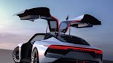 DeLorean just revealed its new all-electric Alpha5 concept car featuring the iconic gull-wing doors