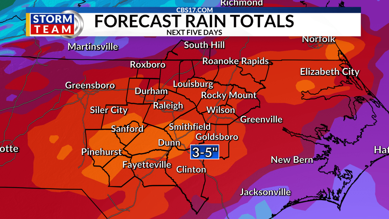 Heavy rain on the horizon after weeks of dry weather in central NC