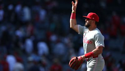 Phillies strike out 18 times, but beat Angels 2-1 on Schwarber's 2-run single