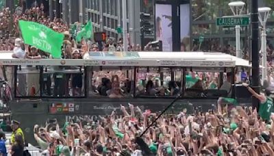 Sky's Kysre Gondrezick Spotted Partying With Celtics At Championship Parade