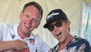 Welcome to Wrexham star shows off epic sunburn as he joins Rob McElhenney in USA