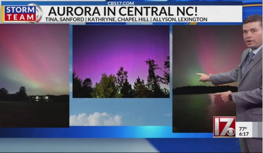 Still chances to view Northern Lights Sunday night in central North Carolina