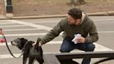 WATCH: Massachusetts native Casey Affleck stops to pet dog while filming movie in Boston