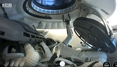 SpaceX Polaris Dawn astronauts complete 1st-ever private spacewalk. Rewatch the moment