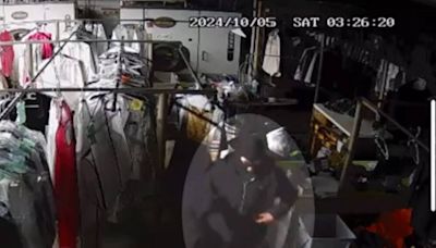 Watch: Thief steals firefighter uniforms from North Vancouver dry cleaner