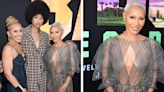 ... in See-through Iris Van Herpen Dress for ‘Bad Boys: Ride or Die’ Premiere With Mom in Chanel and Daughter Willow in Acne...