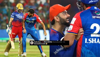 Virat Kohli And Ishant Sharma's Playful Exchange During RCB Vs DC Clash Sparks 'West Delhi Ke Ladke' Memes