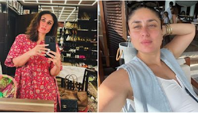 PIC: Kareena Kapoor says ‘it’s couture darling, you won’t understand’ as she dons kaftan; Karisma Kapoor’s reaction is unmissable