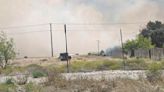 Brush fire burns in Cabazon