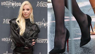 Anya Taylor-Joy Keeps Her Monochromatic Streak Going with All-Black Ensemble and Christian Louboutin So Kate Pumps