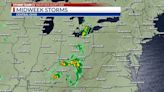 Scattered midweek storms, brief cool down ahead