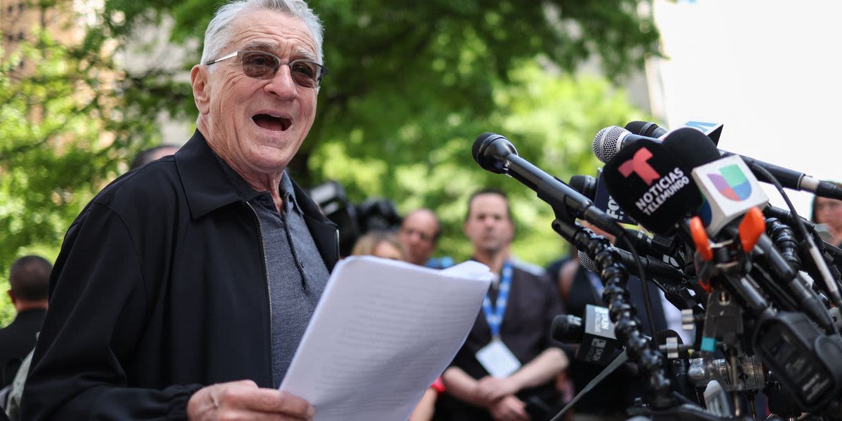 Robert DeNiro, Former Capitol Police Officers Slam Trump Outside His Criminal Trial