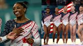 Simone Biles Wins Gold and ‘Glory’ With Team USA in American Flag-inspired Leotards at Paris Olympics 2024 Artistic Gymnastics Finals