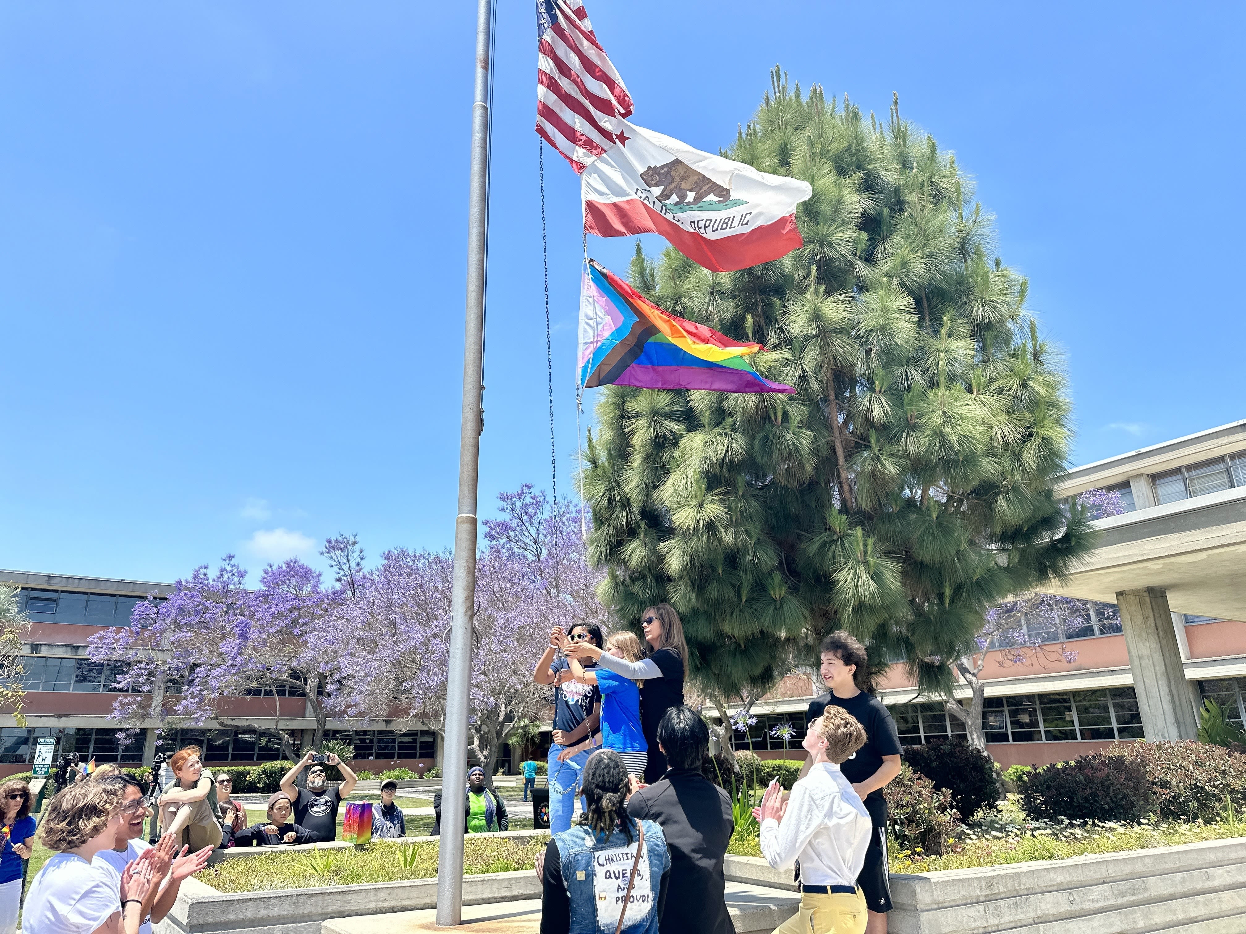Pride flag flies over San Diego Unified as the school year ends