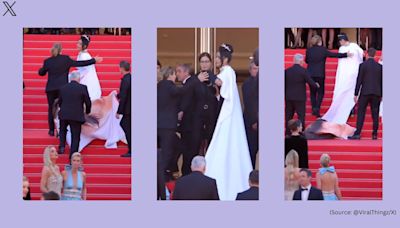 Watch: Cannes security guard moves Dominican actor Massiel Taveras off the red carpet, sparks outrage