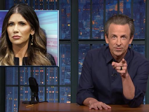 Seth Meyers Sounds Off on ‘Psycho’ Kristi Noem for Killing Her Dog