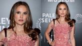 Natalie Portman Thinks Pink in Whimsical Oscar de la Renta 3D Minidress for ‘Lady in the Lake’ Red Carpet Screening