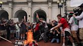 Harris condemns flag burning, Hamas graffiti at protest in Washington