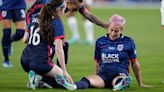 Megan Rapinoe suffers injury just three minutes into final match of her career