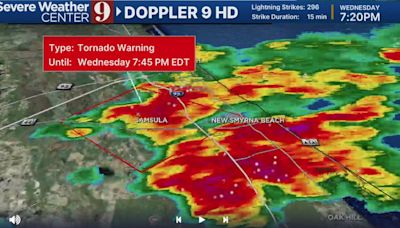 Severe thunderstorms near Volusia County bring possible warnings this evening