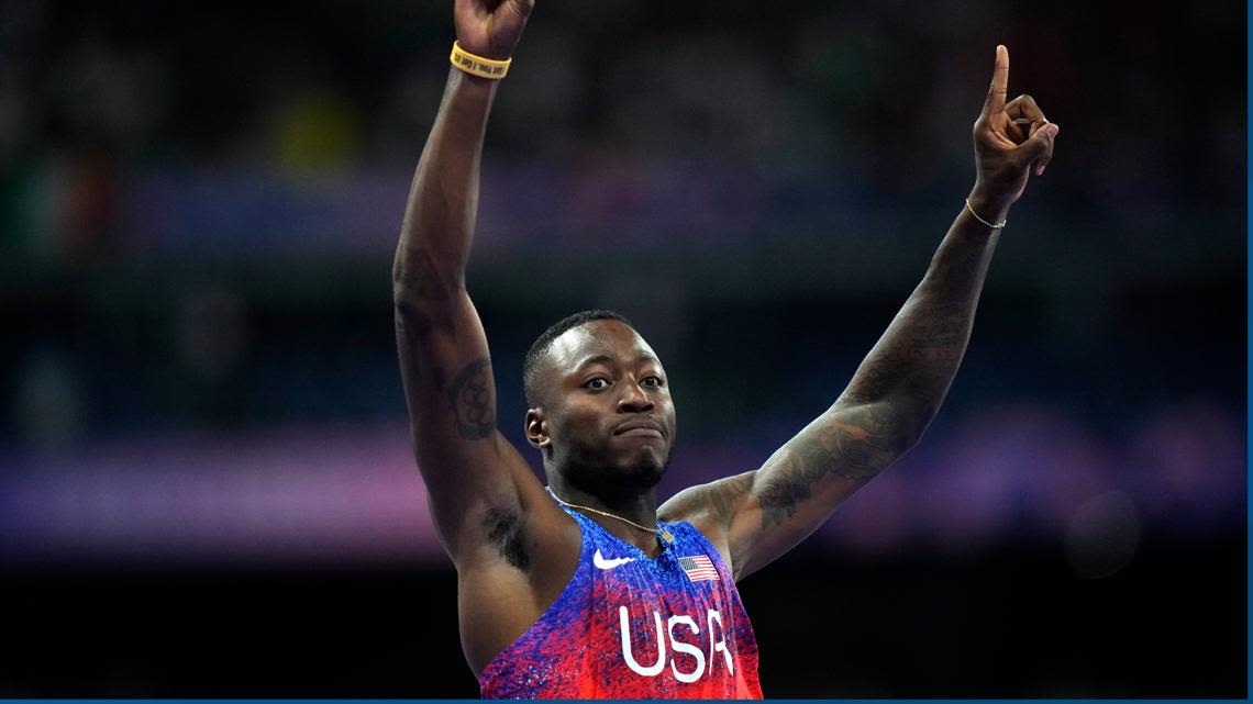 Chesapeake's Grant Holloway strikes Olympic gold in 110m hurdles