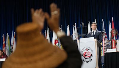 Poilievre delivers first speech to AFN, leaders confront him about Harper's legacy