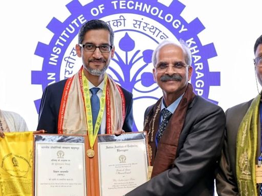 'I think an honorary doctorate still counts': Google CEO Sundar Pichai, wife Anjali honoured by IIT Kharagpur