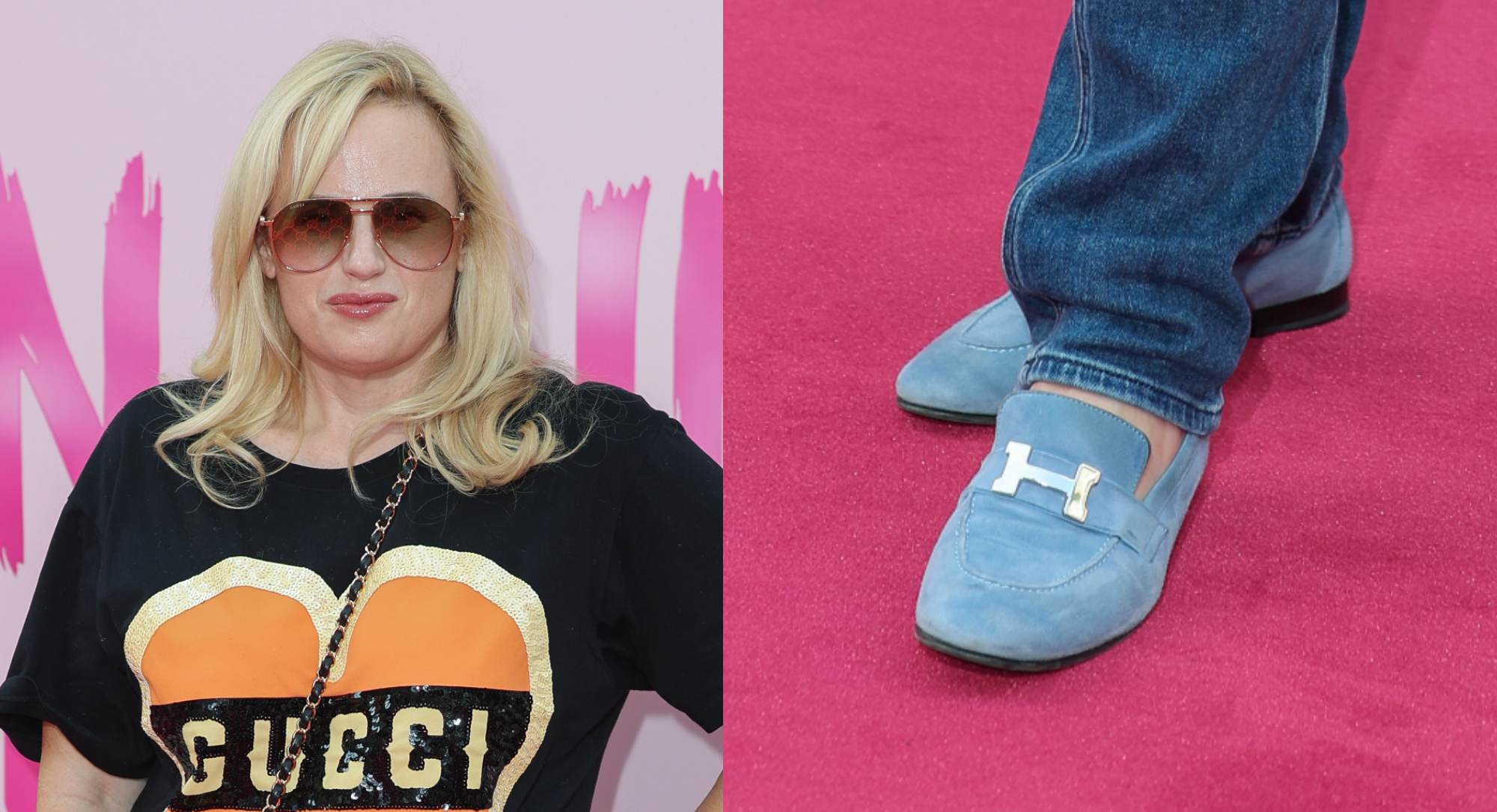 Rebel Wilson Pops in Preppy Light Blue Hermès Loafers at ‘Mean Girls: The Musical’ Opening Night in London