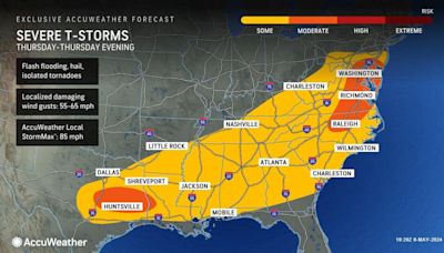 Severe weather to extend to Atlantic, Gulf coasts later this week