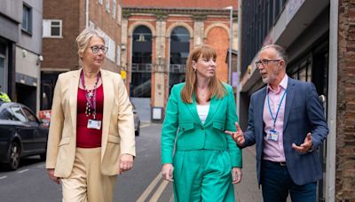 Angela Rayner in Hanley as she slams 'unacceptable' riots and 'appalling violence'