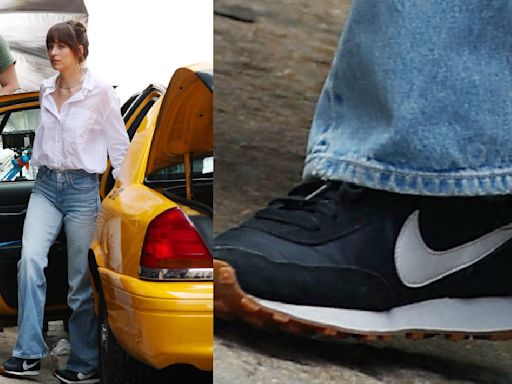 Dakota Johnson Keeps It Casual in Nike Shoes While Filming in New York City