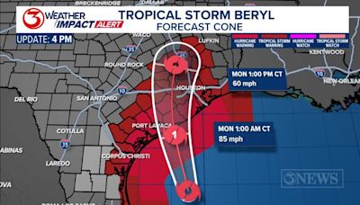 Beryl expected to intensify near the Texas Coast; Hurricane Warnings issued for the Coastal Bend