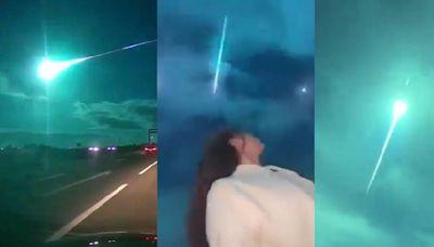 VIDEOS: ¿Meteorito? Misteriosa esfera verde ilumina cielo de España y Portugal