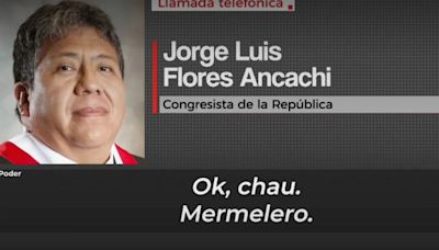 Congresista Jorge Flores Ancachi vuelve a insultar a periodista ante cuestionamientos por contratos de los amigos de su hija